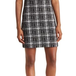 Calvin Klein black white plaid dress size 4